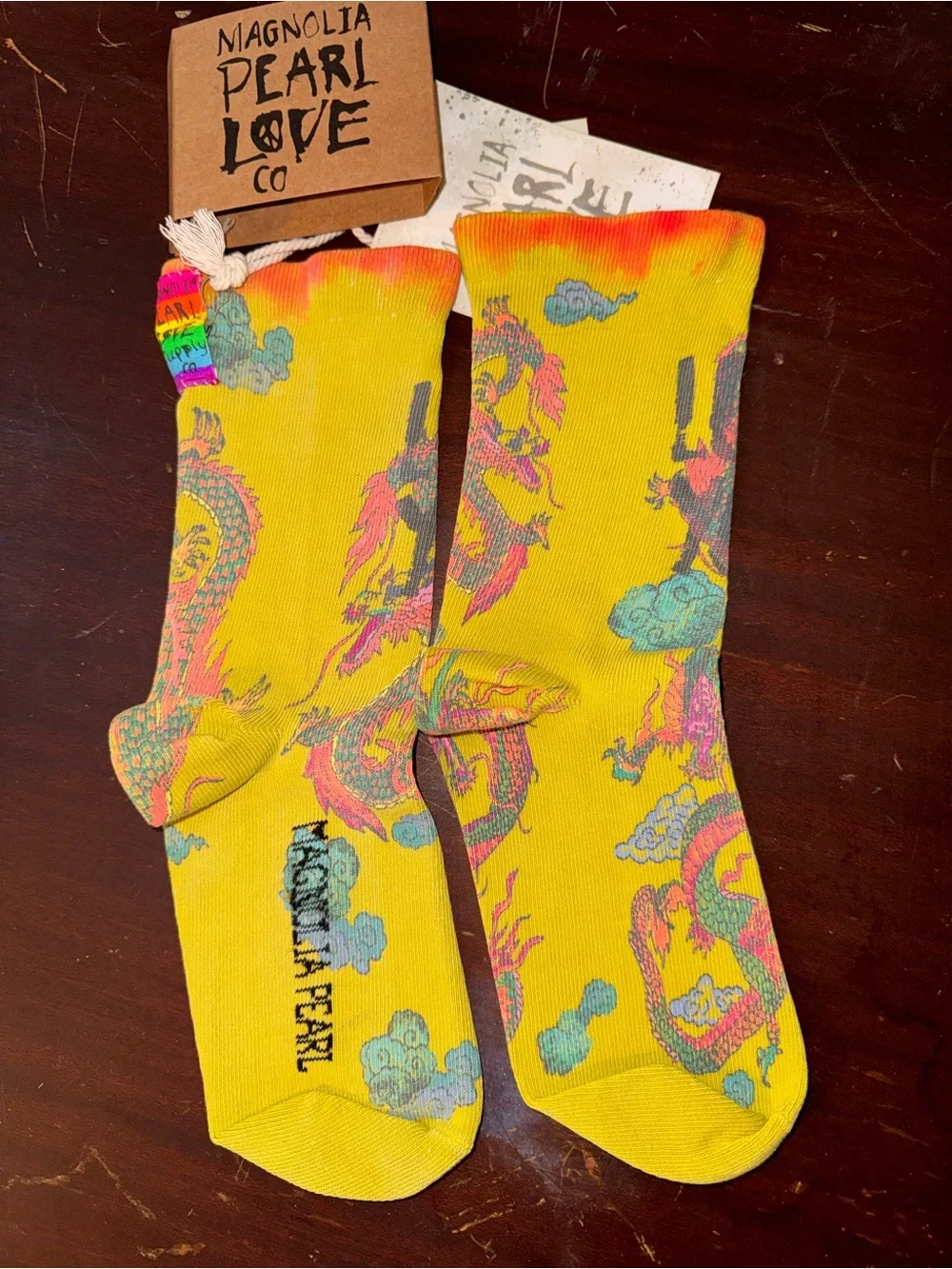 MP I Love You Spirit Dragon Socks NWT One Size